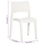 Sillas de jardín 2 unidades polipropileno blanco de vidaXL, Sillas de jardín - Ref: Foro24-317726, Precio: 83,48 €, Descuento: %