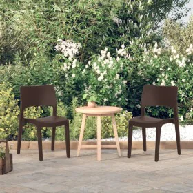 Gartenstühle 2 Stück Polypropylen Mokkafarben von vidaXL, Gartenstühle - Ref: Foro24-317727, Preis: 83,49 €, Rabatt: %
