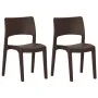 Garden chairs 2 units polypropylene color mocha by vidaXL, Garden chairs - Ref: Foro24-317727, Price: 83,49 €, Discount: %