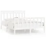 Solid white pine wood bed frame 160x200 cm by vidaXL, Beds and slatted bases - Ref: Foro24-3107039, Price: 143,45 €, Discount: %