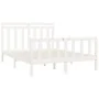 Solid white pine wood bed frame 160x200 cm by vidaXL, Beds and slatted bases - Ref: Foro24-3107039, Price: 143,45 €, Discount: %