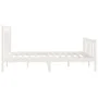 Solid white pine wood bed frame 160x200 cm by vidaXL, Beds and slatted bases - Ref: Foro24-3107039, Price: 143,45 €, Discount: %