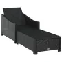 Lounger with white cream synthetic rattan cushion by vidaXL, Loungers - Ref: Foro24-317179, Price: 173,64 €, Discount: %