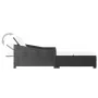 Lounger with white cream synthetic rattan cushion by vidaXL, Loungers - Ref: Foro24-317179, Price: 173,64 €, Discount: %