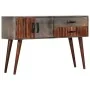 Mesa consola de madera maciza de mango gris 120x35x75 cm de vidaXL, Mesas auxiliares - Ref: Foro24-282742, Precio: 213,59 €, ...