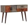 Mesa consola de madera maciza de mango gris 120x35x75 cm de vidaXL, Mesas auxiliares - Ref: Foro24-282742, Precio: 213,59 €, ...